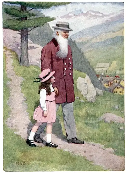 With Heidi's Hand in His They Wandered Down Together