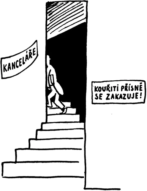 KANCELÁŘE. KOUŘITI PŘÍSNĚ SE ZAKAZUJE!