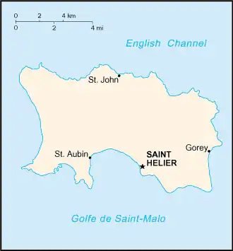 map of Jersey