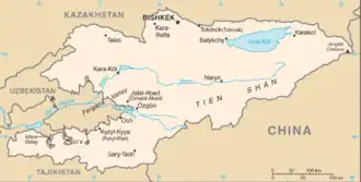map of Kyrgyzstan