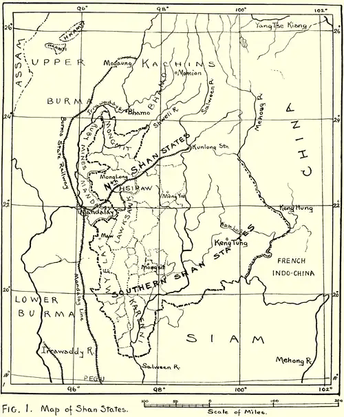 Fig. 1. Map of Shan States.