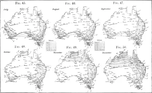 MEAN MONTHLY RAINFALL.
