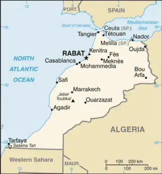 map of Morocco