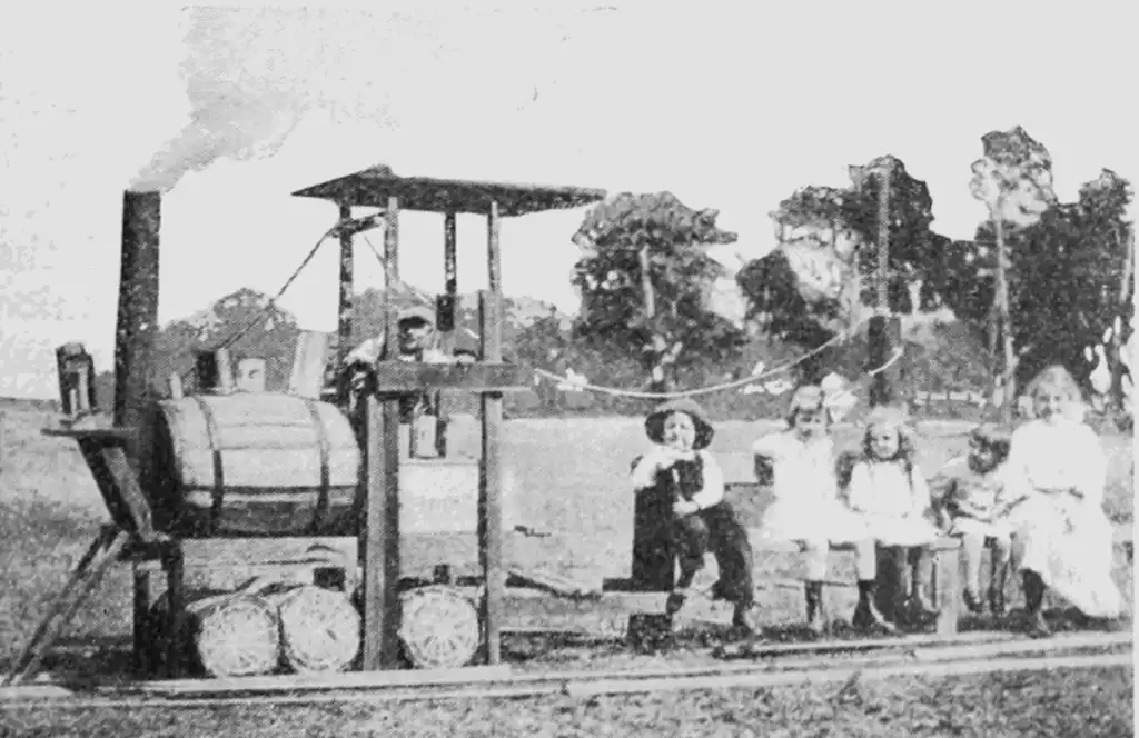 image of wooden locomotive