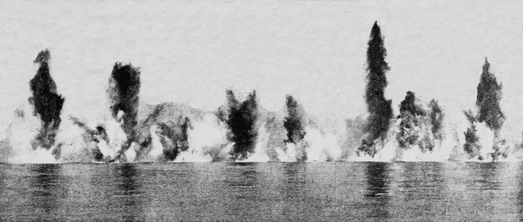 image of exploding mines