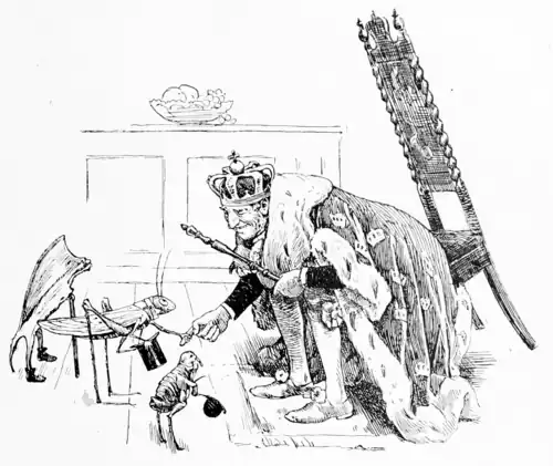 "The king greets the jumpers"