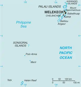 map of Palau
