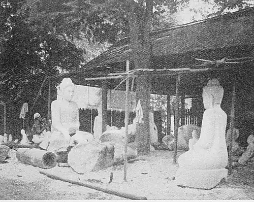 Fig. 62. Carving Buddhas.