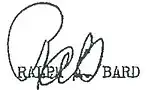 RALPH A. BARD signature