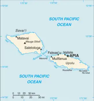 map of Samoa