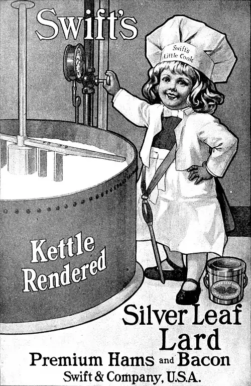 alt=Swift’s Silver Leaf Lard Premium Hams and Bacon Swift & Company, U.S.A.