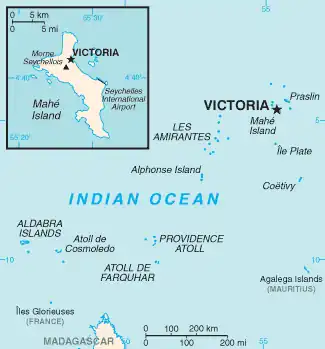 map of Seychelles