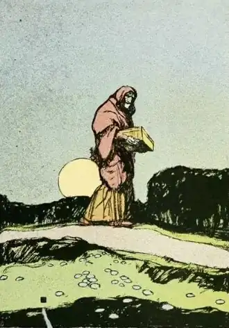 And off she strides toward the house of the Seven Dwarfs