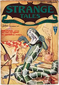 Strange Tales of Mystery and Terror cover for September 1931
