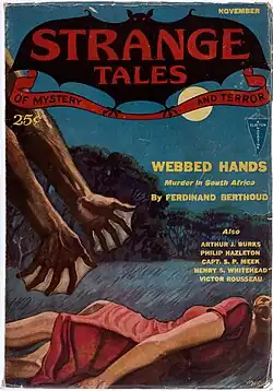 Strange Tales of Mystery and Terror cover for November 1931