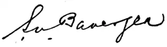signature of Surendranath Banerjea