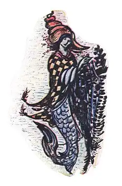 Susan and the Mermaid - Mer-lady picking gooseberries (corrected).jpg