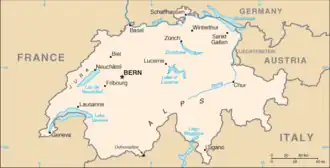 map of Switzerland