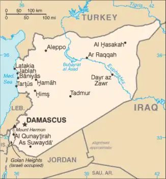 map of Syria