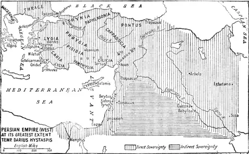 PERSIAN EMPIRE (WEST) AT ITS GREATEST EXTENT. TEMP. DARIUS HYSTASPIS