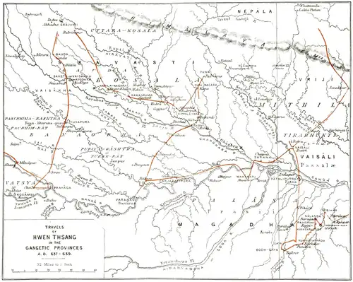 Travels of Hwen Thsang in the Gangetic Provinces