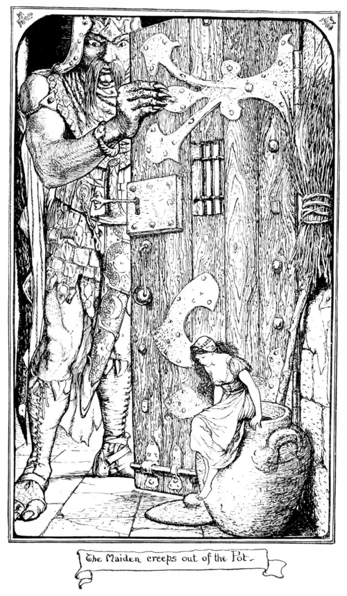 The Maiden creeps out of the Pot.