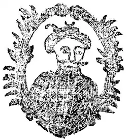 Title page woodcut from 'The Roving Boy, or, New Deer Prodigal', an undated chapbook printed in Peterhead