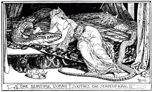 THE BEAUTIFUL WOMAN SOOTHES THE SERPENT-KING