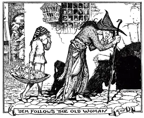 JEM FOLLOWS THE OLD WOMAN