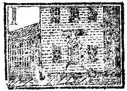 Title page woodcut from 'To the Battle March Away', an undated chapbook without any printing information