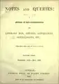 Notes and Queries 1849 to present