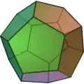 A dodecahedron, it has twelve faces.