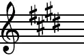 E Major key signature