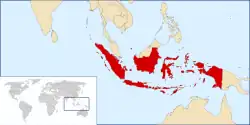 Location of Indonesia