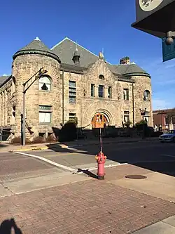 Outside view of the Mabel Tainter Theater.