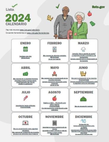 Portada del calendario de preparación 2024